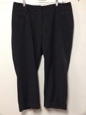 Apt 9 Womens Capri Pants Size 12 Black Comfort Waistband Curvy Fit Cuffed 103