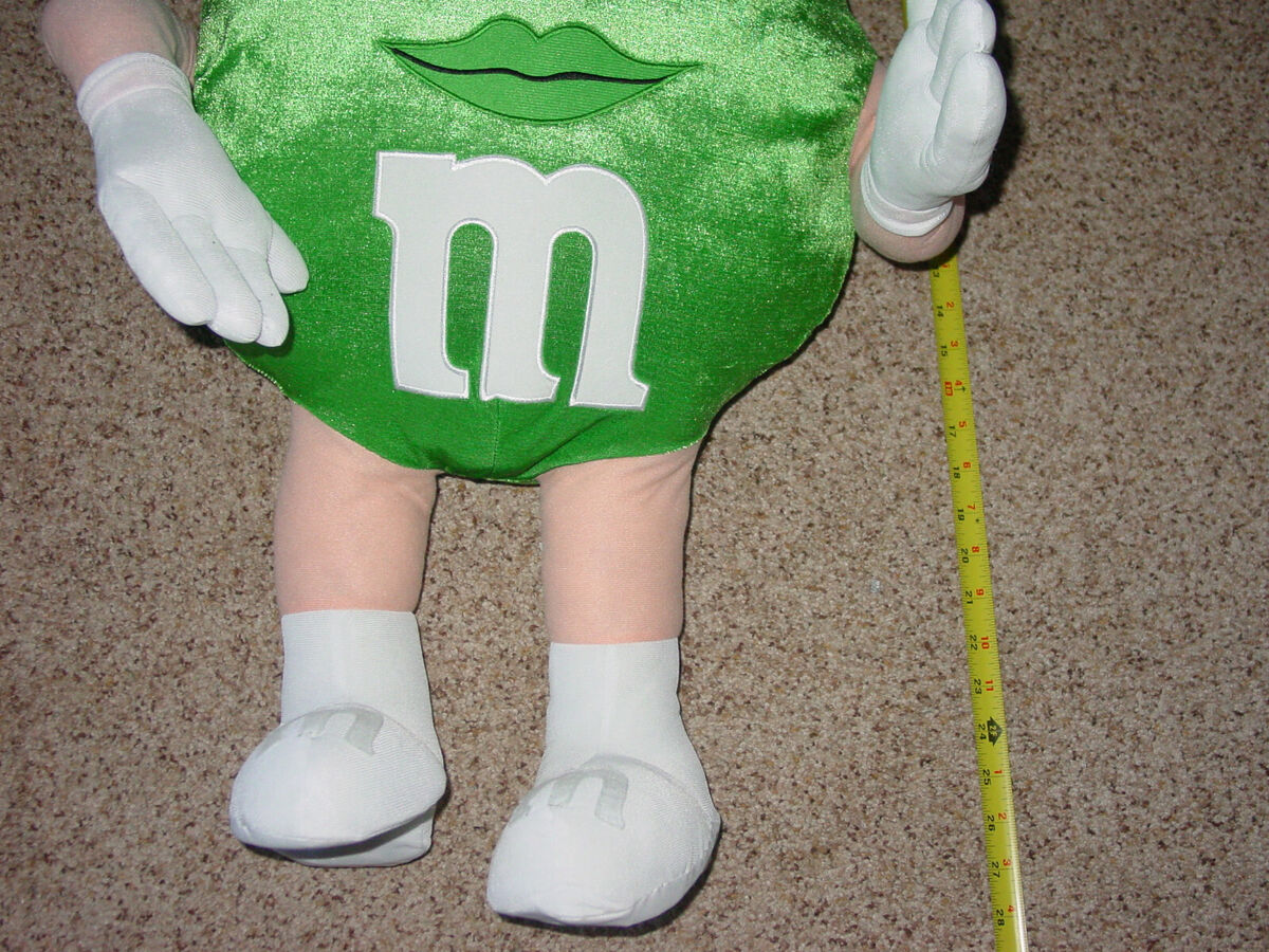 Large M&M's Plush Green Christmas Hat Character Figure Doll Large M&M's Plush Green Christmas Hat Character Figure Doll