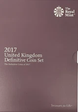 2017 ROYAL MINT UNITED KINGDOM DEFINITIVE COIN SET -BRILLIANT UNCIRCULATED COINS
