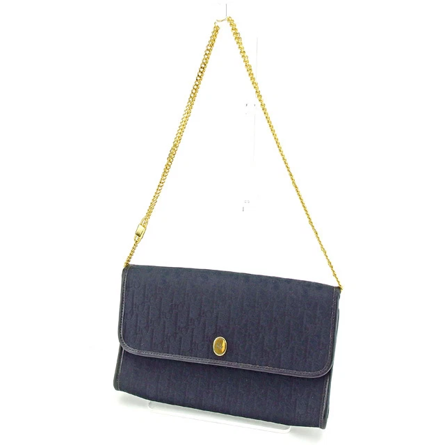 Sac bandoulière Dior trotteur noir or femme authentique d'occasion Y5932