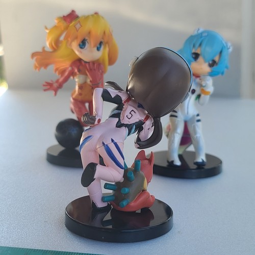 EVANGELION R-Style Petit Figura Rei Asuka Mari EVA Escuela BANDAI Plugsuit Ángulo - Imagen 6 de 13