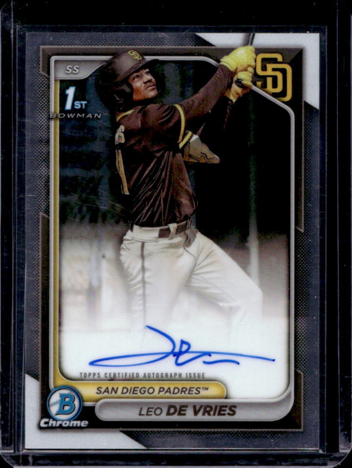 2024 Bowman Chrome Leo De Vries Auto 1st #CPA-LD Padres