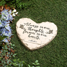 10"Dia Memorial Garden Personalized Stone Forever Heart Beloved Departed Grave