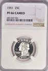 1951 Washington Quarter Proof NGC PF 66 CAMEO PR66CAM Frosty Coin 25C