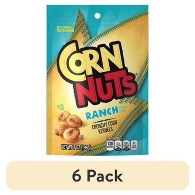 (6 pack) CORN NUTS Ranch Crunchy Corn Kernels Flavored Nuts Snack, 7 oz 