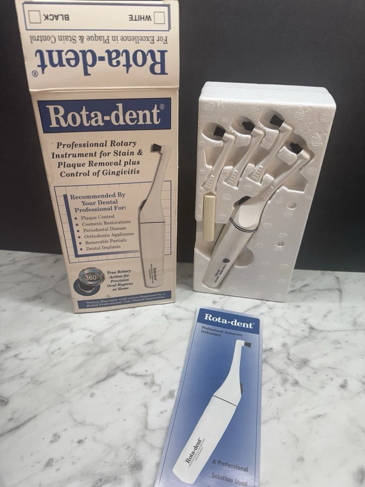 Cepillo de dientes eléctrico giratorio profesional Rota-Dent, cepillos con soporte cargador Foto 2 de 4