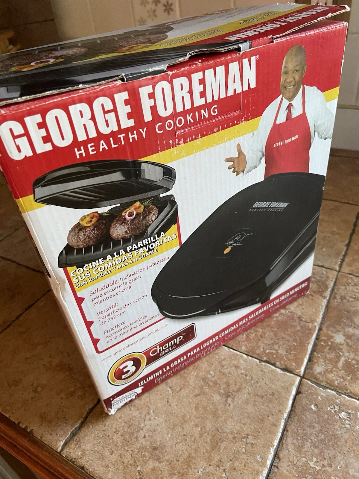 Vintage George Foreman Healthy Cooking Counter Top Grill