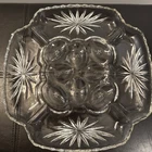 Vtg Anchor Hocking Star of David Deviled Egg Snack Hors d’oeuvres Plate