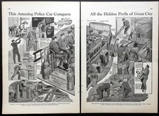 Police Emergency Wagon 1932 graphic pictorial NYC Chicago