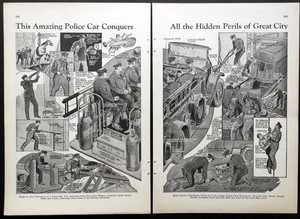 Police Emergency Wagon 1932 graphic pictorial NYC Chicago