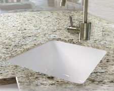 Miseno MCI28-0UM White 16" Single Basin Undermount Cast Iron Kitchen Sink