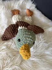 Handmade Crochet Mallard Duck Lovey Smuggler Cuddlier Plushie Toy Unbranded