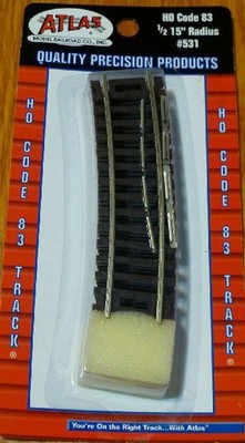HO Code 83 1/2-15 Radius Snap Track (4)