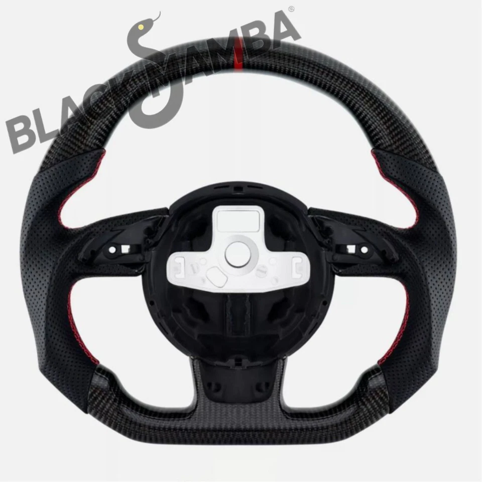 For Audi S3 S4 S5 RS3 RS4 RS5 RS6 12+ Steering Wheel Upgrade Carbon Fiber Foto 2 de 4