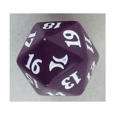 WotC MTG Spindown d20 Life Counters Fate Reforged - Purple w/White NM