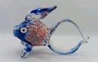Murano Sommerso Glass Angel Fish/Tranquility Hand-Blown Glass Art; Italian; 6.5