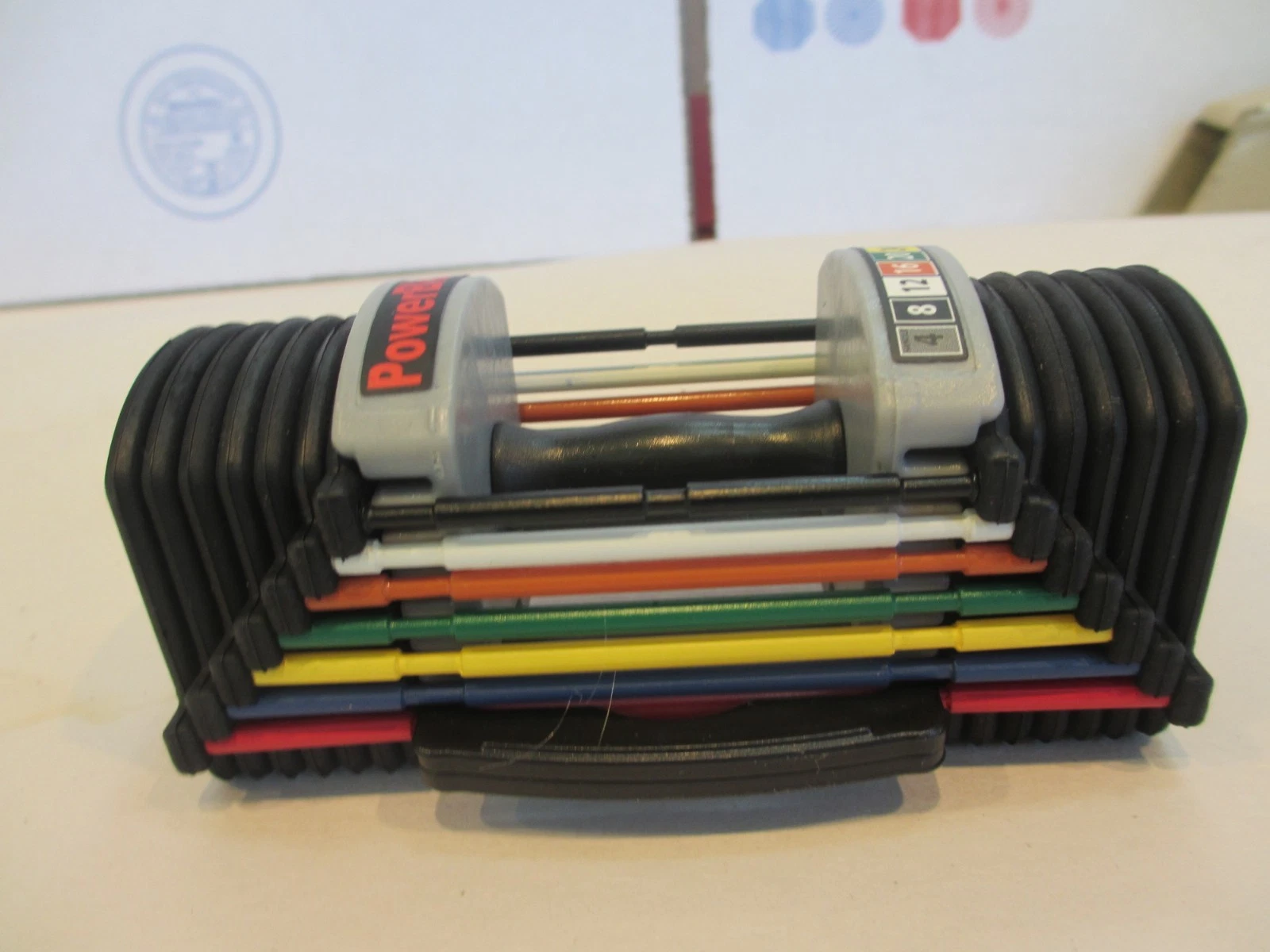 RARE MINIATURE SALESMAN SAMPLE PLASTIC PowerBlock Weights NOT A REAL SET