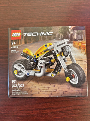 42225- LEGO Technic Yellow Motorcycle Toy - New - Building Toy
