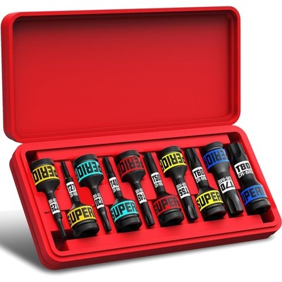 Torx Bit Satz Kraft 1/2 Zoll Schlagschrauber Nüsse T25-T80 Automobil