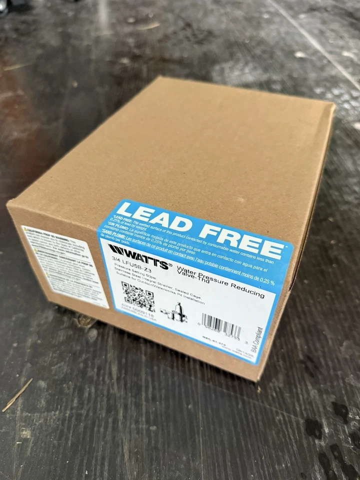 Watts 3/4 LFU5B-Z3 Water Pressure Reducing Valve, 50PSI Set Pressure - Image 3 of 3