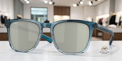 COSTA DEL MAR 6S2002 04 Sullivan Shiny Deep Teal Fade Gray Silver 52 Sunglasses