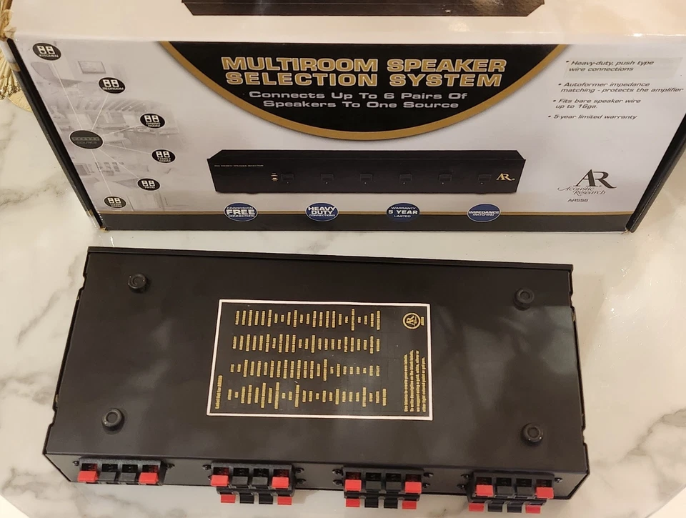 Sistema selector de altavoces multihabitación Acoustic Research ARSS6. Hecho en Taiwán Foto 4 de 4