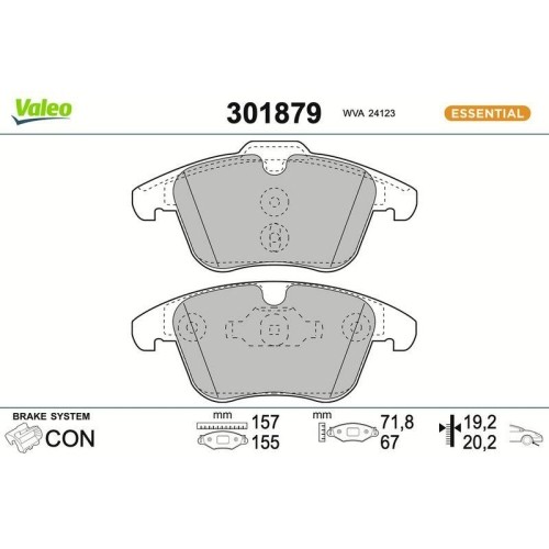 1X Bremsbelagsatz, Scheibenbremse Valeo 301879 Passend FüR Ford Volvo-image