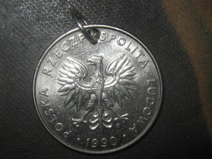 Details About Authentic Shiny Silver Poland Polish Eagle Coin Pendant Charm Necklace