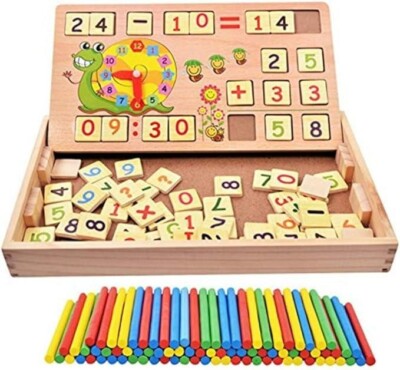 Montessori Baby Math Teaching Aids Multifunctional Math Operation and Drawingbox