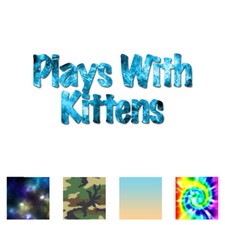 Plays With Kittens Kitten - Decal Sticker - Multiple Patterns  Sizes - ebn3493