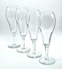 Clear Glass Champagne | Parfait | Beer Glass  8 oz.  Lot of 4   