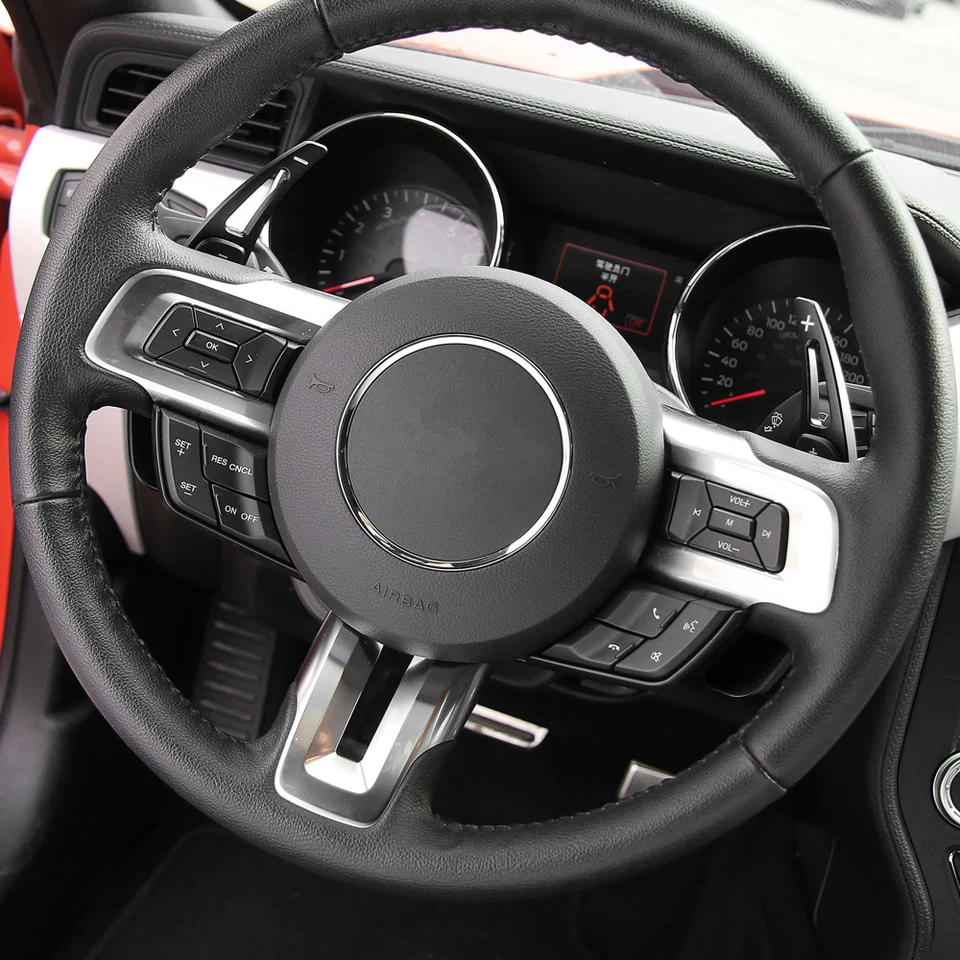 Cubierta de extensión de palanca de cambios de volante para Ford Mustang 2015+ Foto 3 de 4