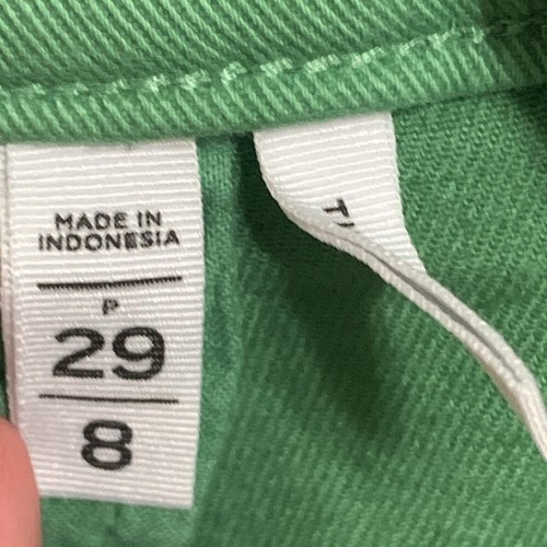 Women’s Loft The Kick Crop Green Jeans Size 29/8 EUC - Picture 8 of 10