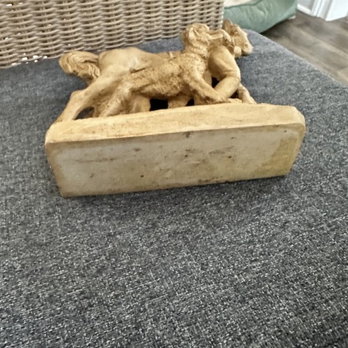 Vintage A. Santini? Dama Vaquera con Caballo y Perro Tallado Escultura - Imagen 8 de 10