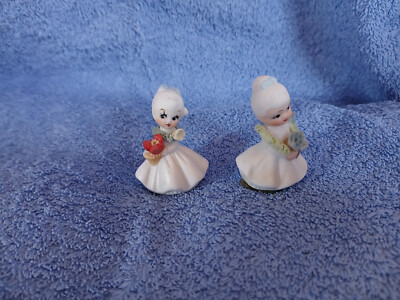 2 kleine niedliche Mädchenfiguren aus Sammlungsauflösung für Setzkasten
