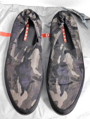 prada nylon slip on sneakers