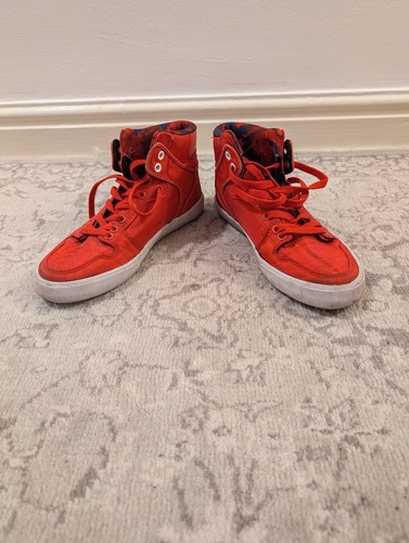 Supra VAIDER - High Top Trainers - Red Satin - Women’s Size 6 UK - Picture 8 of 8