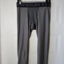 Under Armour Tights Men's Medium Grey 3/4 Long Logo Fitness Compression Gym