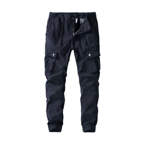 Hombres Pantalones de Carga Pantalones Cónicos Exterior Corredores Algodón Bolsillo Informal Moda - Imagen 13 de 14