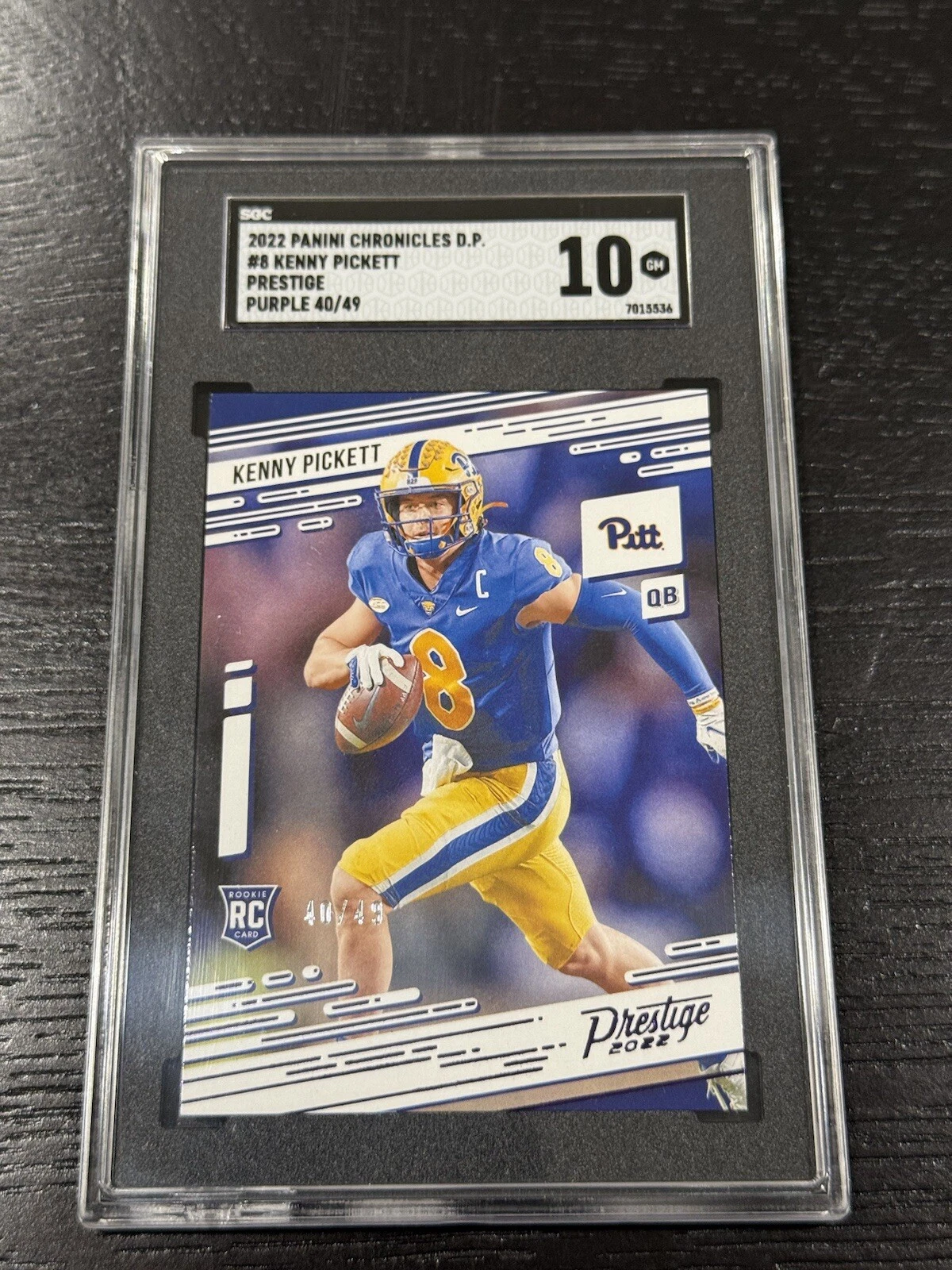 Kenny Pickett Panini Chronicles Draft Picks Prestige #8 Purple