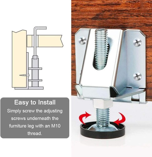 Heavy Duty Adjustable Level, Furniture Leveling Feet, Sliding Mat - Picture 3 of 5