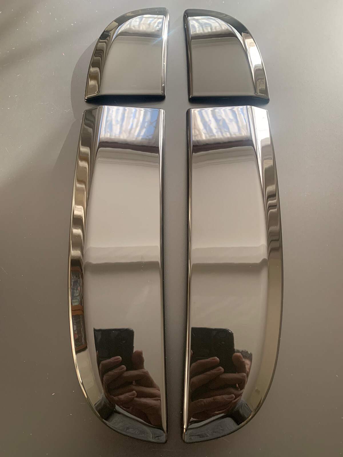 GLOSS BLACK VENT COVERS SHARK FENDER TRIMS FITS JAGUAR XF XFR 2008-2011 4 Piece