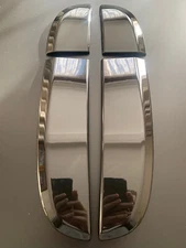 GLOSS BLACK VENT COVERS SHARK FENDER TRIMS FITS JAGUAR XF XFR 2008-2011 4 Piece