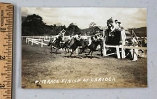 Vintage Snapshot Photo Horse Racing at Carioca c. 1930s
