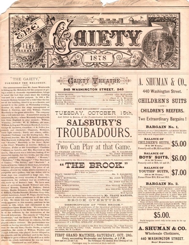 *BUFFALO BILL WILD WEST MANAGER NATE SALSBURY RARE 1878 PROGRAM*