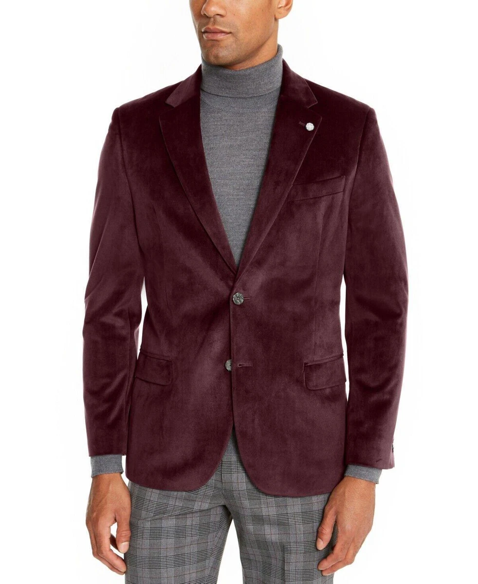 Burgundy sports coat top