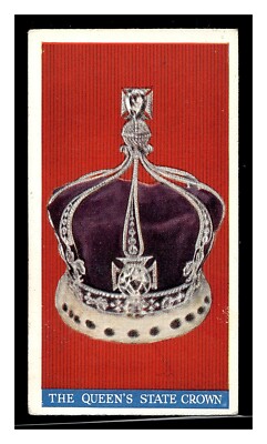 THE QUEEN'S STATE CROWN #33 CORONATION MAJESTIES 1937 GODFREY PHILLIPS TOBACCO