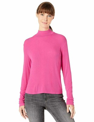 Download Splendid Women's 2x1 Long Sleeve Mock Neck Tee T-Shirt ...