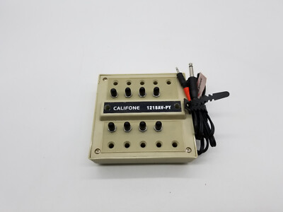 Califone 1218AV-PY 8-Position Mono Jackbox 1/4  & 3.5mm Plugs