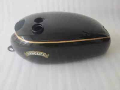 Vincent HRD Stahl Schwarz lackierter Benzintank mit Deckel